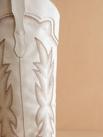 The Ainsley White | Embroidered Cowboy Western Boot