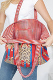 Red Blue Tiger Tote Bag