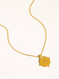 Béryl 18K Gold Non-Tarnish Medallion Pendant Necklace