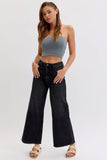 High Rise Crop Wide Leg