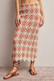 Crochet Diamond Midi Skirt