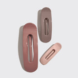 KITSCH Flat Lay Claw Clip 3pc Flat - Ultra Glossy Terracotta