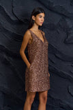Sequin Bow-Back Dress