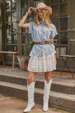 Star Print Button Down