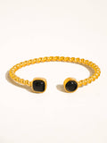 Cinder 18K Gold Non-Tarnish Resin Cuff
