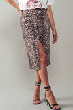 Savannah Leopard Midi Skirt