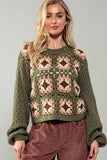 Geometric Harmony Knit Sweater