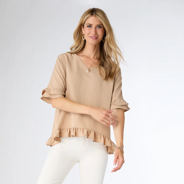 Carley Flowy Ruffle Top