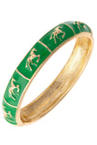 Horsin Around Sculpted Enamel Hinge Bangle (FIVE COLORS!)