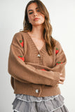 Strawberry Embroidered Cardigan
