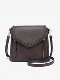 Lorelei Double Zip Crossbody | Whipstitch Trim