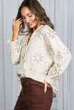 3D Floral Karlie 100% Cotton Blouse (2 Colors!)