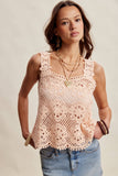 Annabel Crochet Square Neck Top