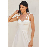 Cotton Poplin Ruched Detail Maxi Dress