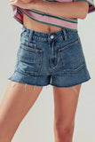Patch Pocket Denim Shorts