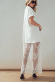 Mixed-Media T-Shirt Dress