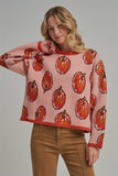 Doodle Pumpkin Knit Pullover
