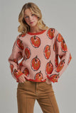 Doodle Pumpkin Knit Pullover