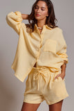 Larissa Butter Resort Button-Up Set