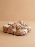 The Fresno | Rose Garden Raffia Platform Sandal