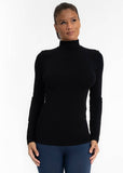 One Size | Signature Stretch Long Sleeve Mockneck Turtleneck (MANY COLORS)
