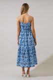 Tamer Ruched Midi Dress Feiry Tropics