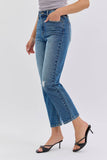 High Rise Crop Straight Denim