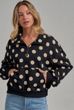 Marlie Polka Dot Fleece (Black or Olive)