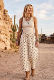 Polka Dot Scuba Barrel Pants (Black or Cream)