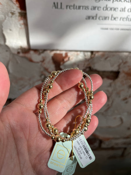 enewton | Gold Beaded Bracelet Purpose Pattern Mixed Metal