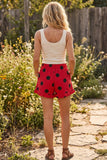 Gameday Ruffle Hem Polka Dot Shorts (UK or U of L)