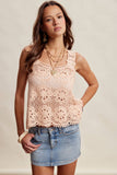 Annabel Crochet Square Neck Top
