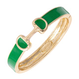 Majesty Horsebit Enamel Hinge Bangle (SIX COLORS)