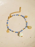 Elowen 18K Gold Non-Tarnish Shells and Star Beaded Bracelet