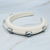 Pearls And Jewels Lined Headband
