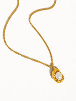 Zakai Non-Tarnish Natural Pearl Round Necklace