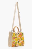 Orange Beaded Shoulder Bag