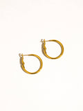 Eska 18K Gold Non-Tarnish Classic Thin Hoop Earring