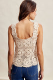 Annabel Crochet Square Neck Top