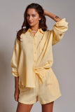 Larissa Butter Resort Button-Up Set