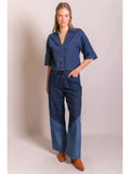 Boxy Utility Denim Top