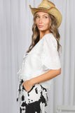 Gracie 100%Cotton Eyelet Lace Top