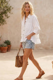Becky Ruffle Poplin Top