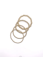 Jane 14K Gold Filled Stackable Beaded Bracelet | 3mm - 5 mm