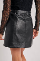 Faux Leather Button Mini