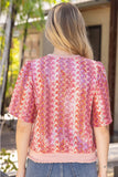 Carmen Sequin Puff Sleeve Top
