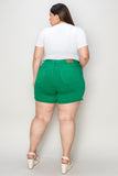 Judy Blue Tummy Control Green Denim Shorts (Website Exclusive)