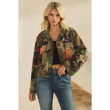 Camo Jacket with Tiger Print