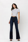 Dark High Rise Super Flare Jean