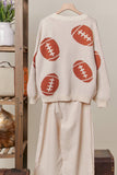 Football  Button V Neck Knit Cardigans